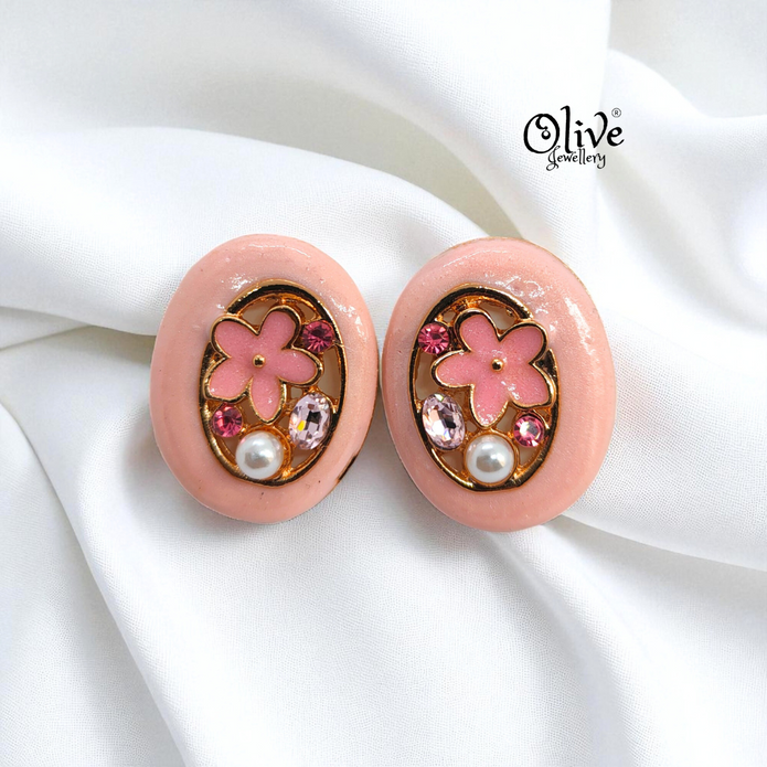 Enamel Earrings - 942