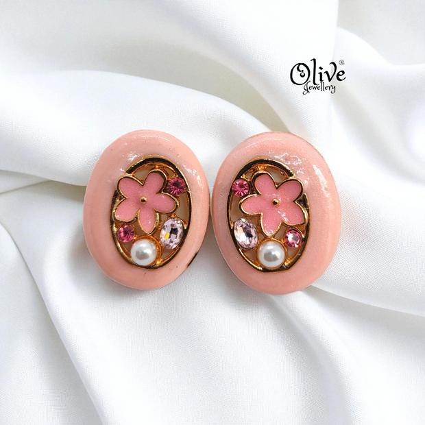 Enamel Earrings - 942