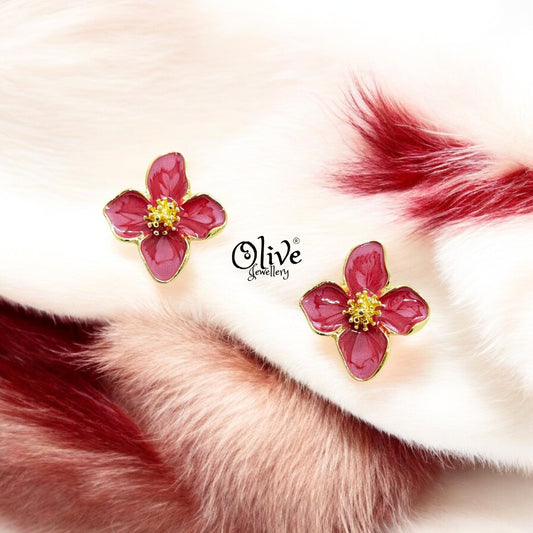Enamel Earrings - 959