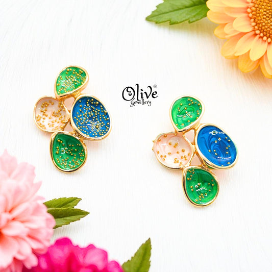 Enamel Earrings-966
