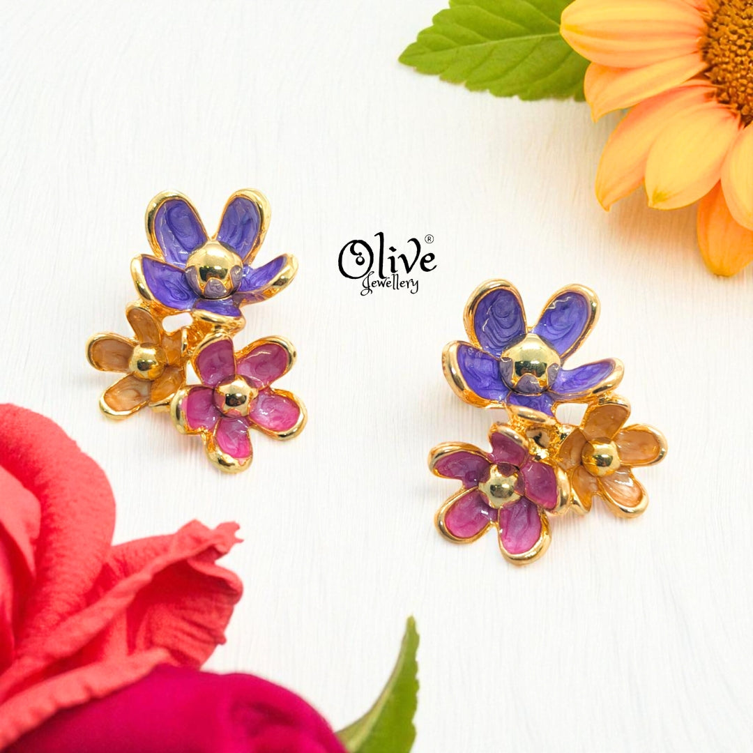 Enamel Earrings-969