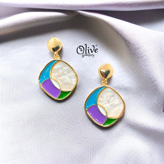 Enamel Earrings-972