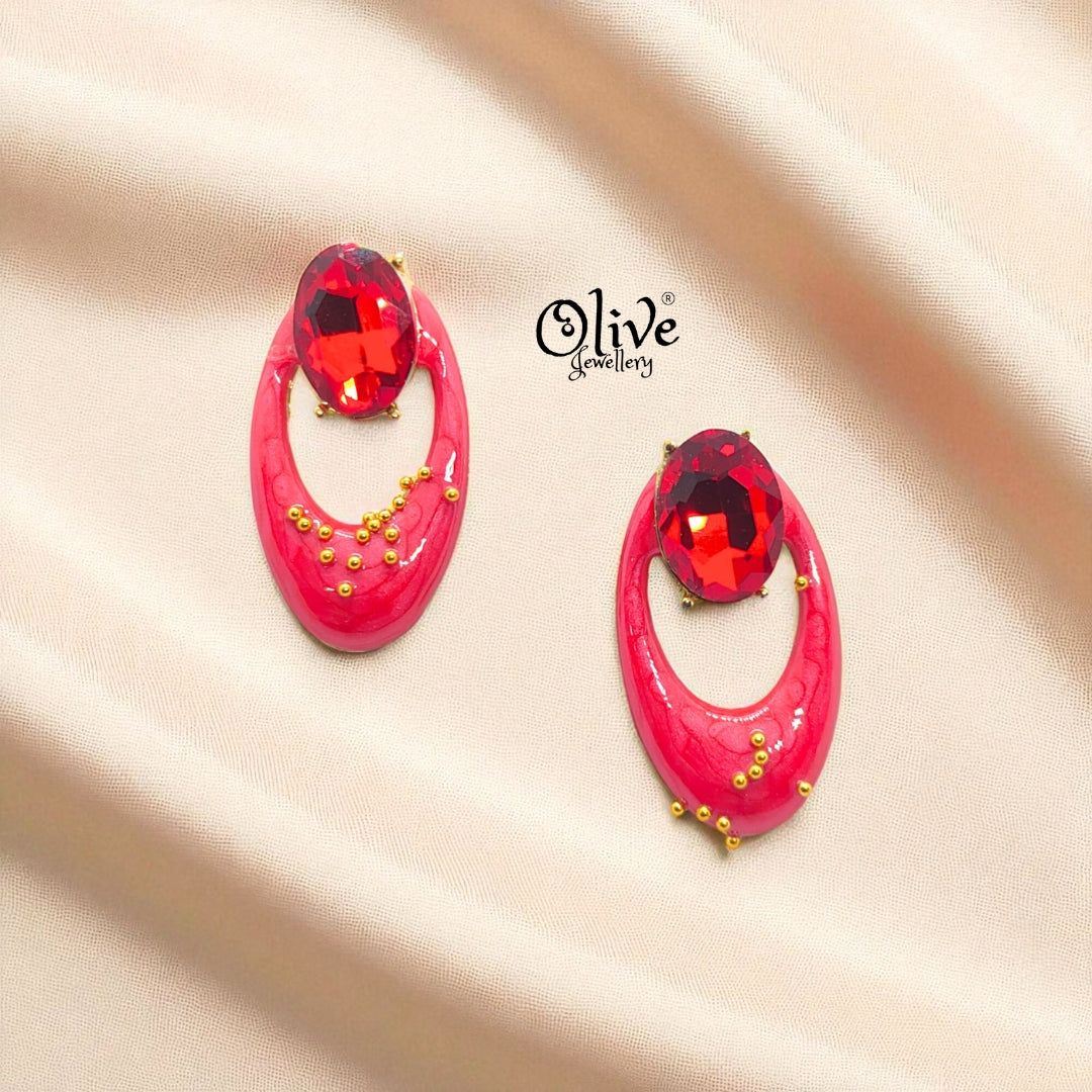 Enamel Earrings-980