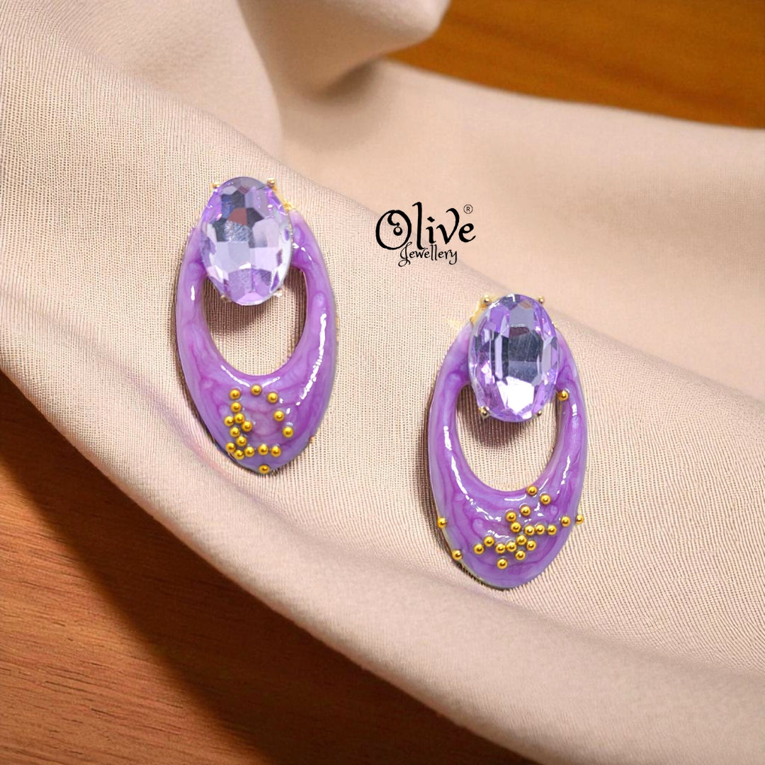 Enamel Earrings-980