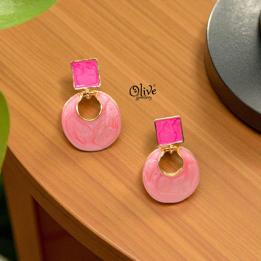 Enamel Earrings-986