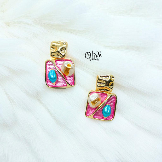 Enamel Earrings-994