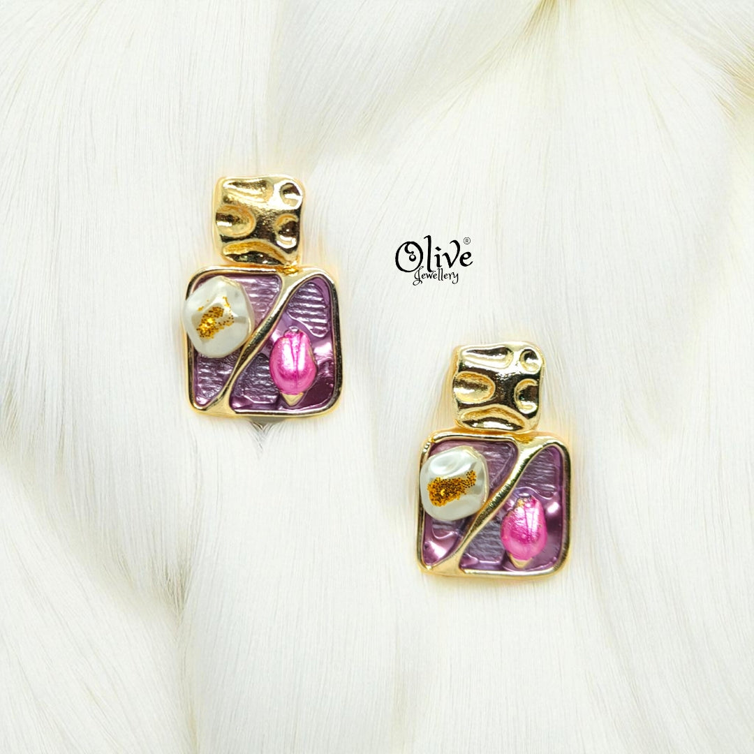 Enamel Earrings-994