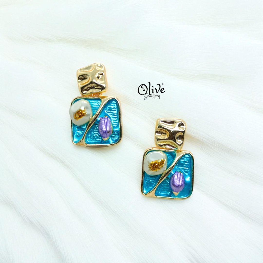 Enamel Earrings-994