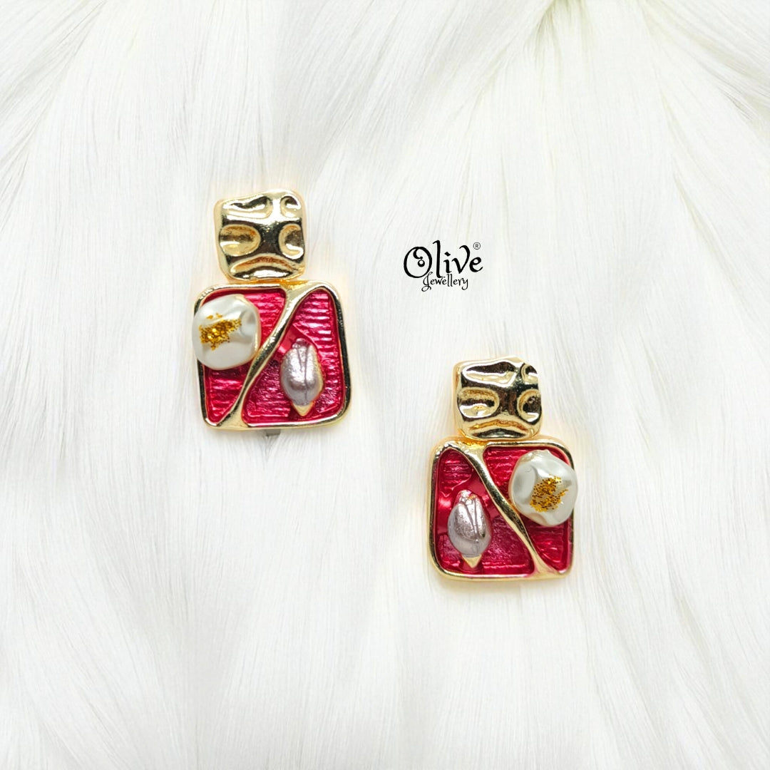 Enamel Earrings-994