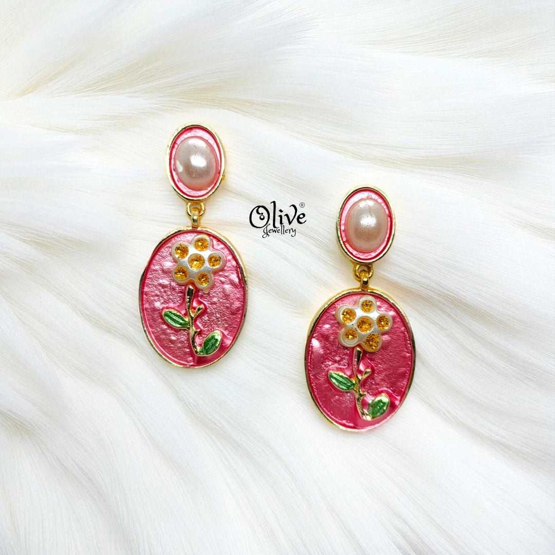 Enamel Earrings-1005