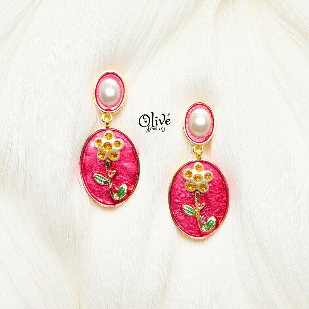 Enamel Earrings-1005