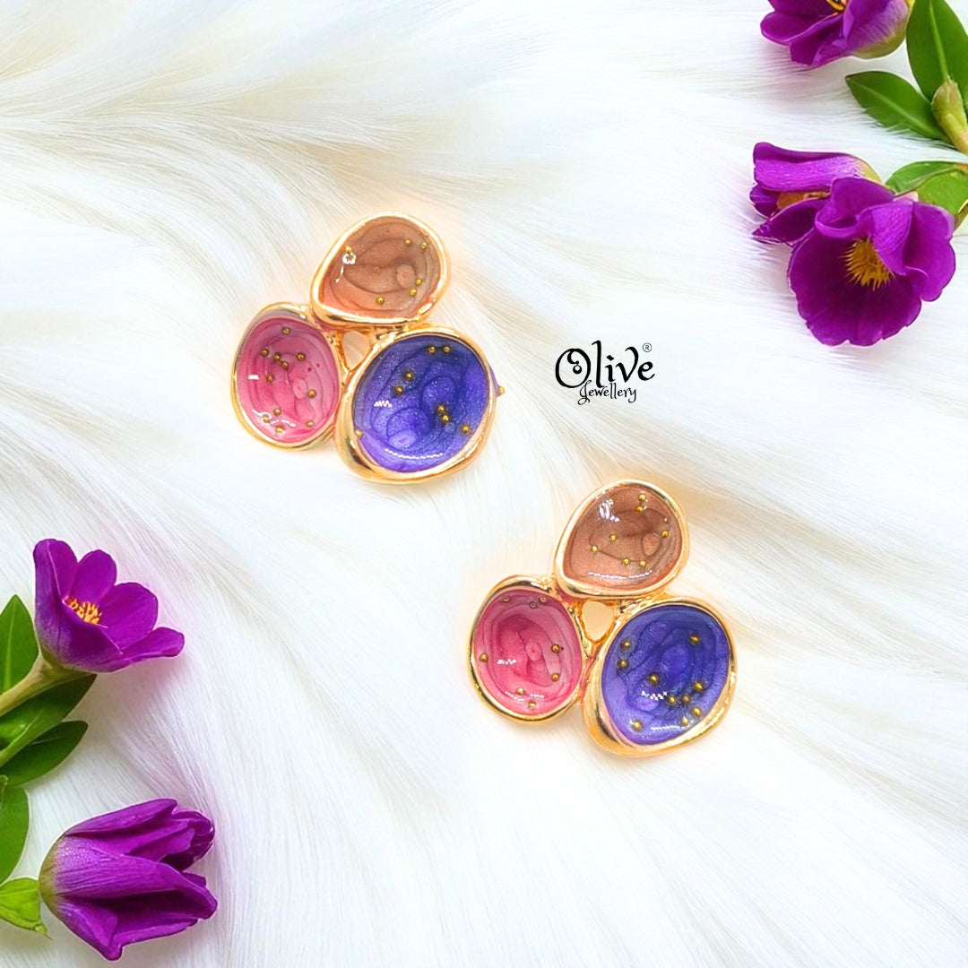 Enamel Earrings -496