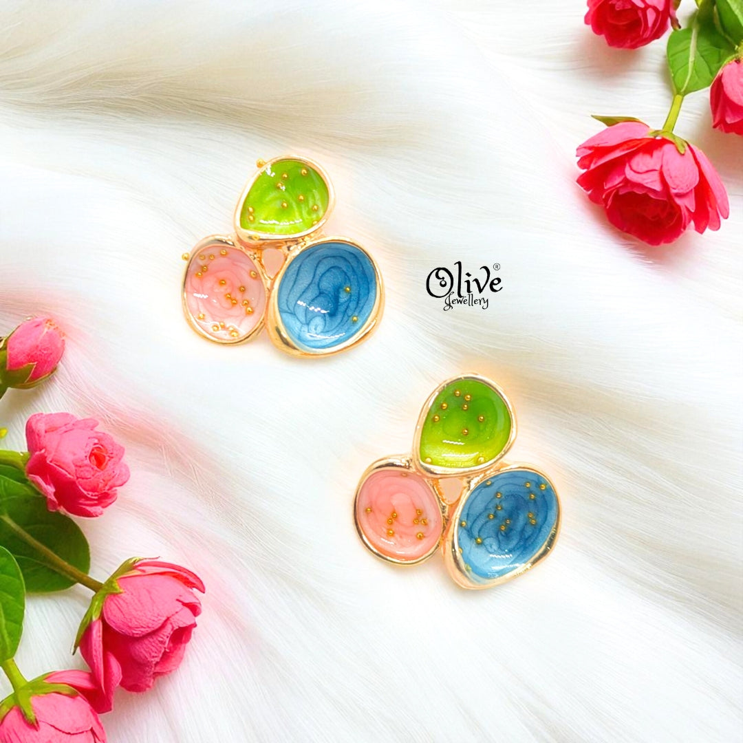 Enamel Earrings -496