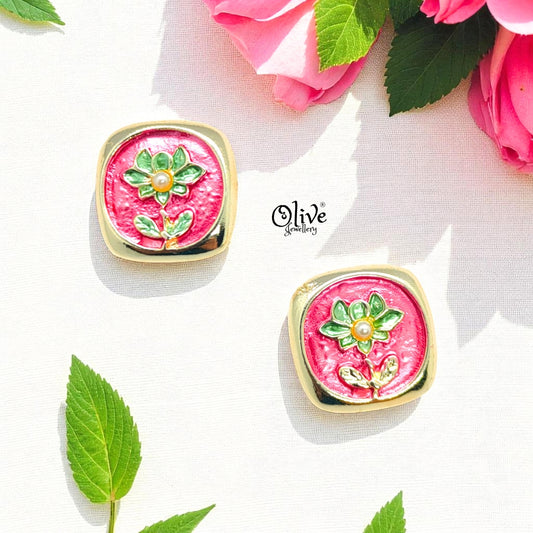 Enamel Earrings-1098