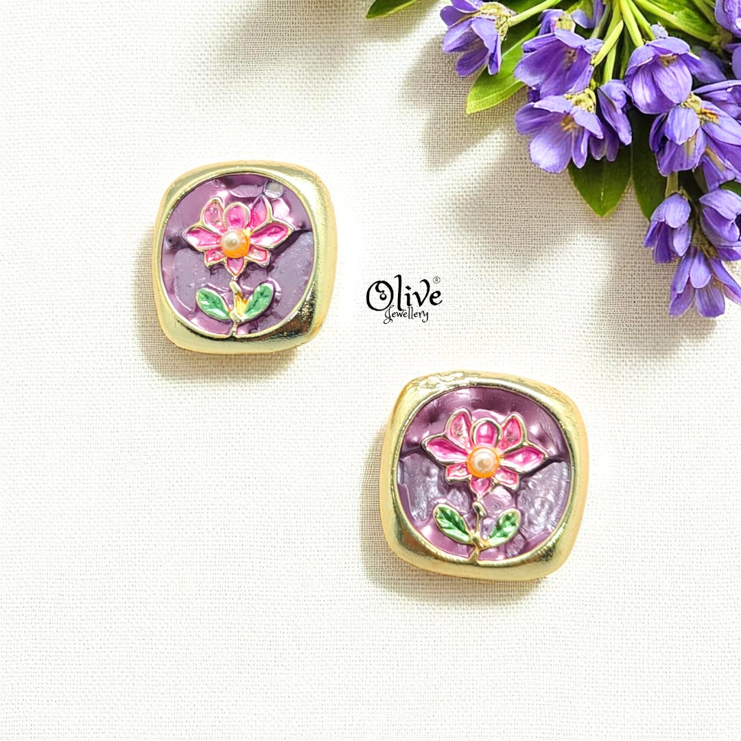 Enamel Earrings-1098