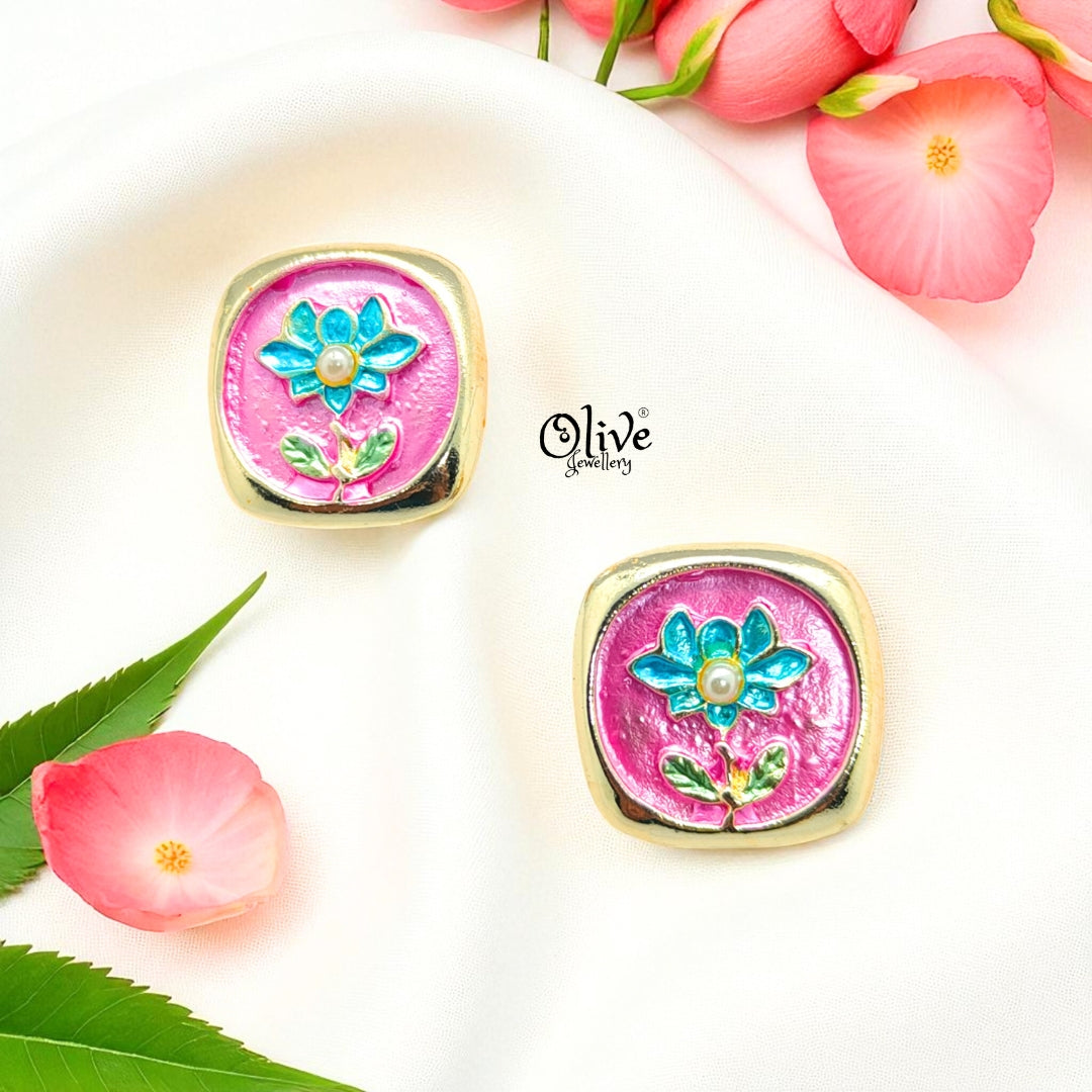 Enamel Earrings-1098