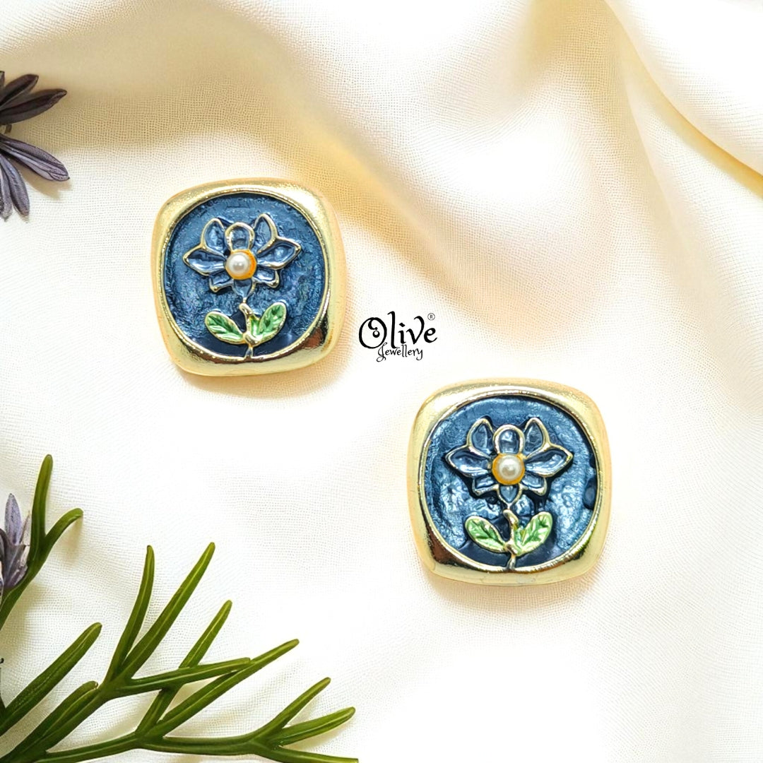 Enamel Earrings-1098