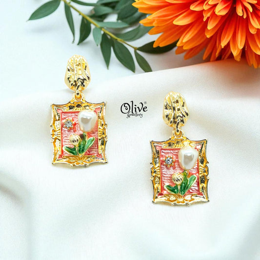 Enamel Earrings-1108