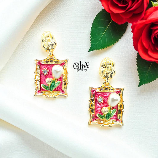 Enamel Earrings-1108
