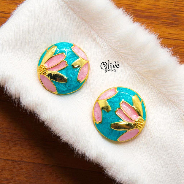 Enamel Earrings-1120