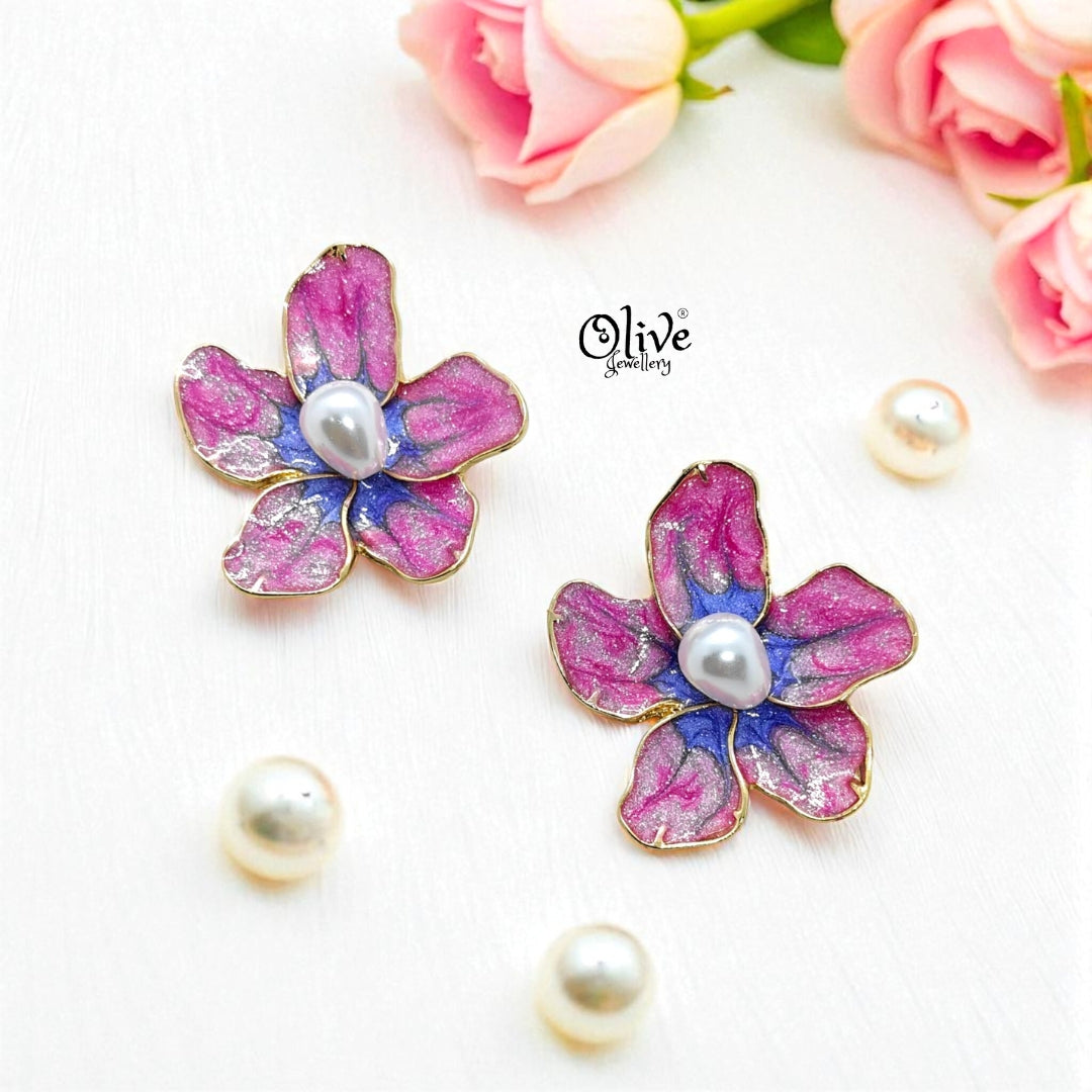 Enamel Earrings -345