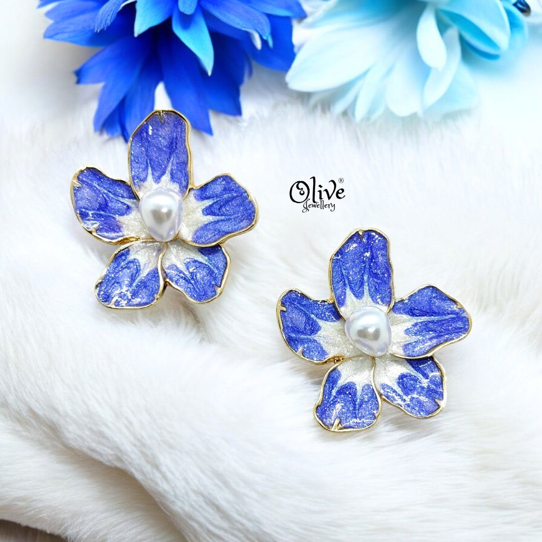 Enamel Earrings -345
