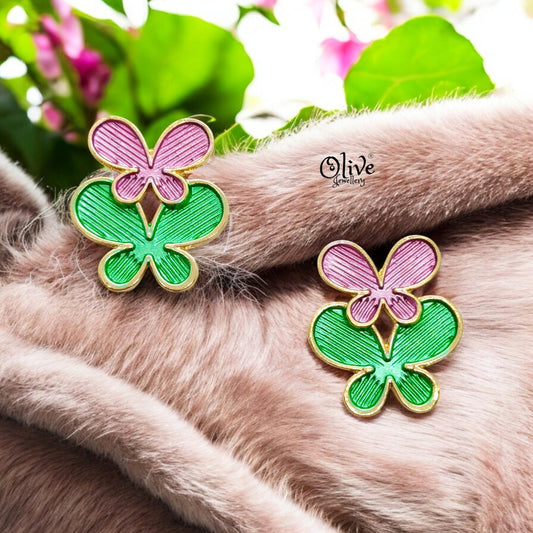 Enamel Earrings - 1191