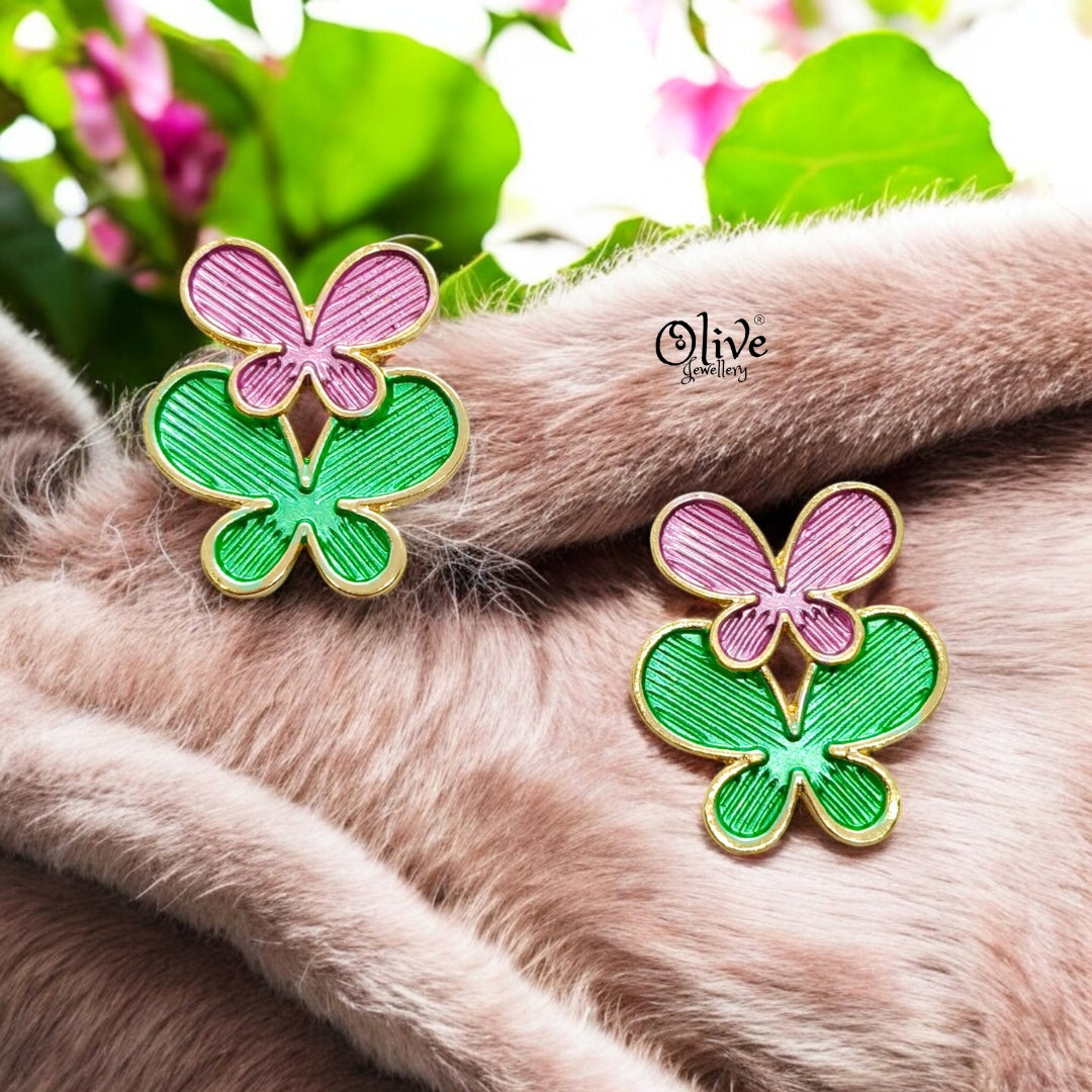 Enamel Earrings - 1191