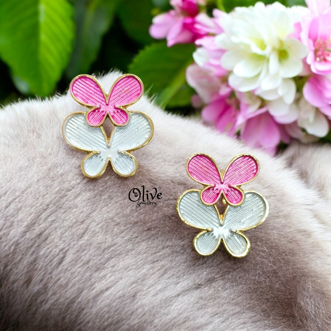 Enamel Earrings - 1191