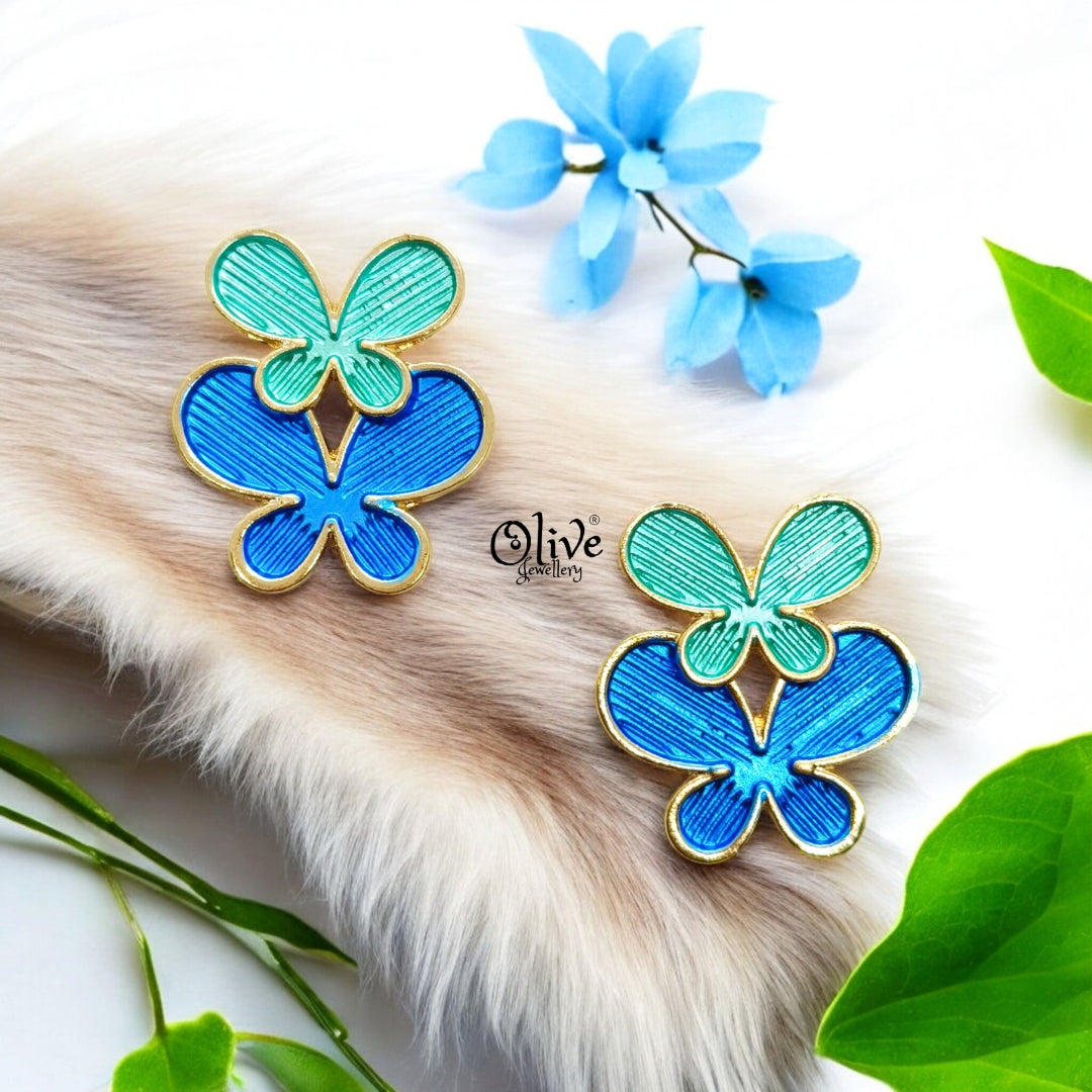 Enamel Earrings - 1191