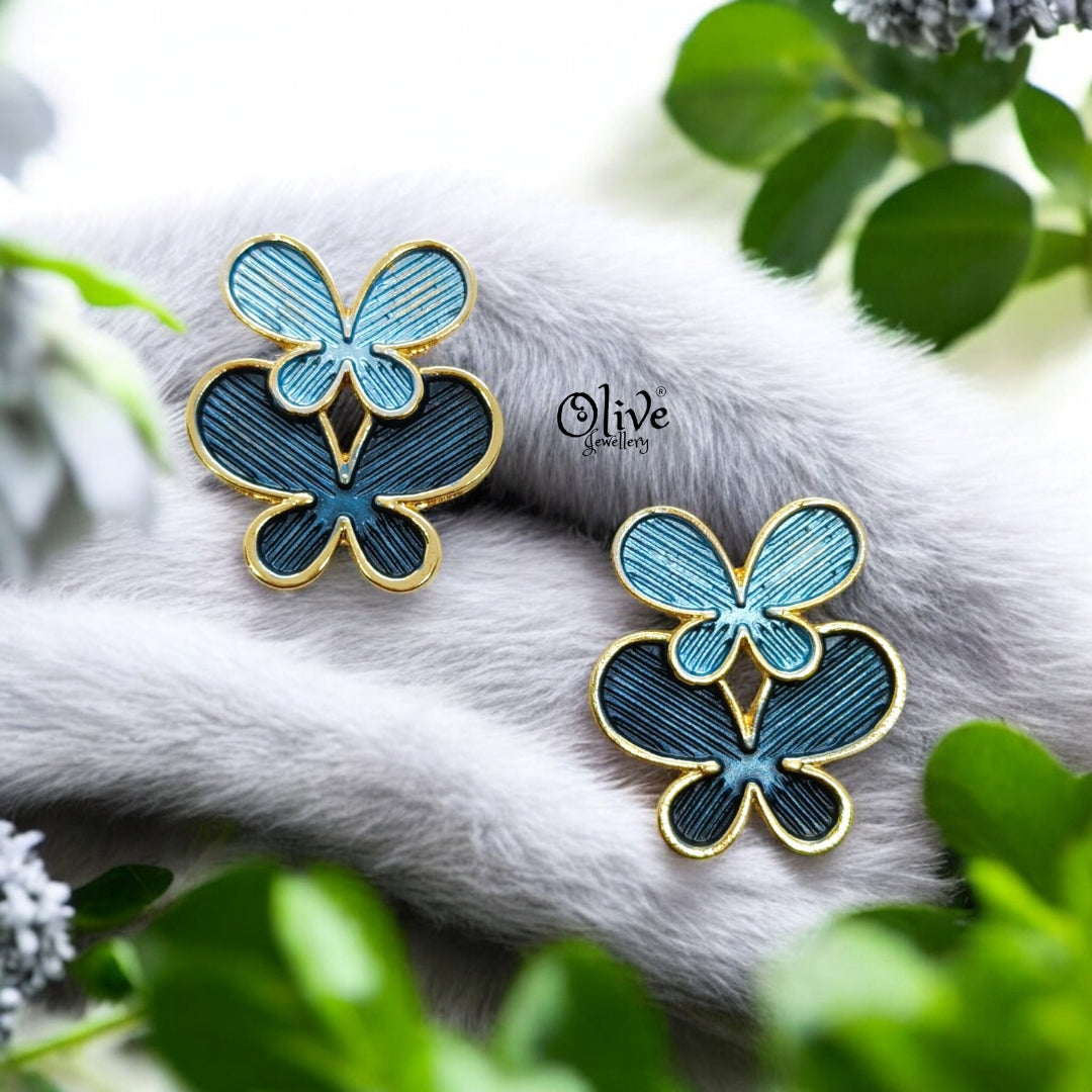 Enamel Earrings - 1191