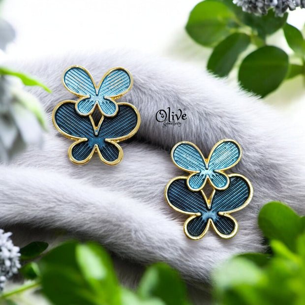 Enamel Earrings - 1191