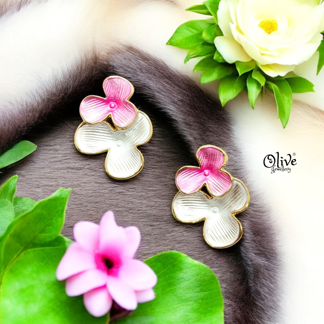 Enamel Earrings - 1197