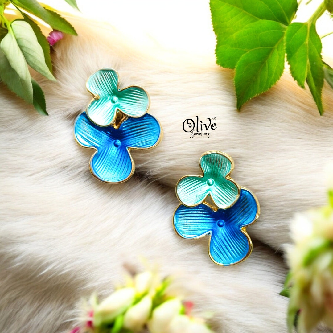Enamel Earrings - 1197