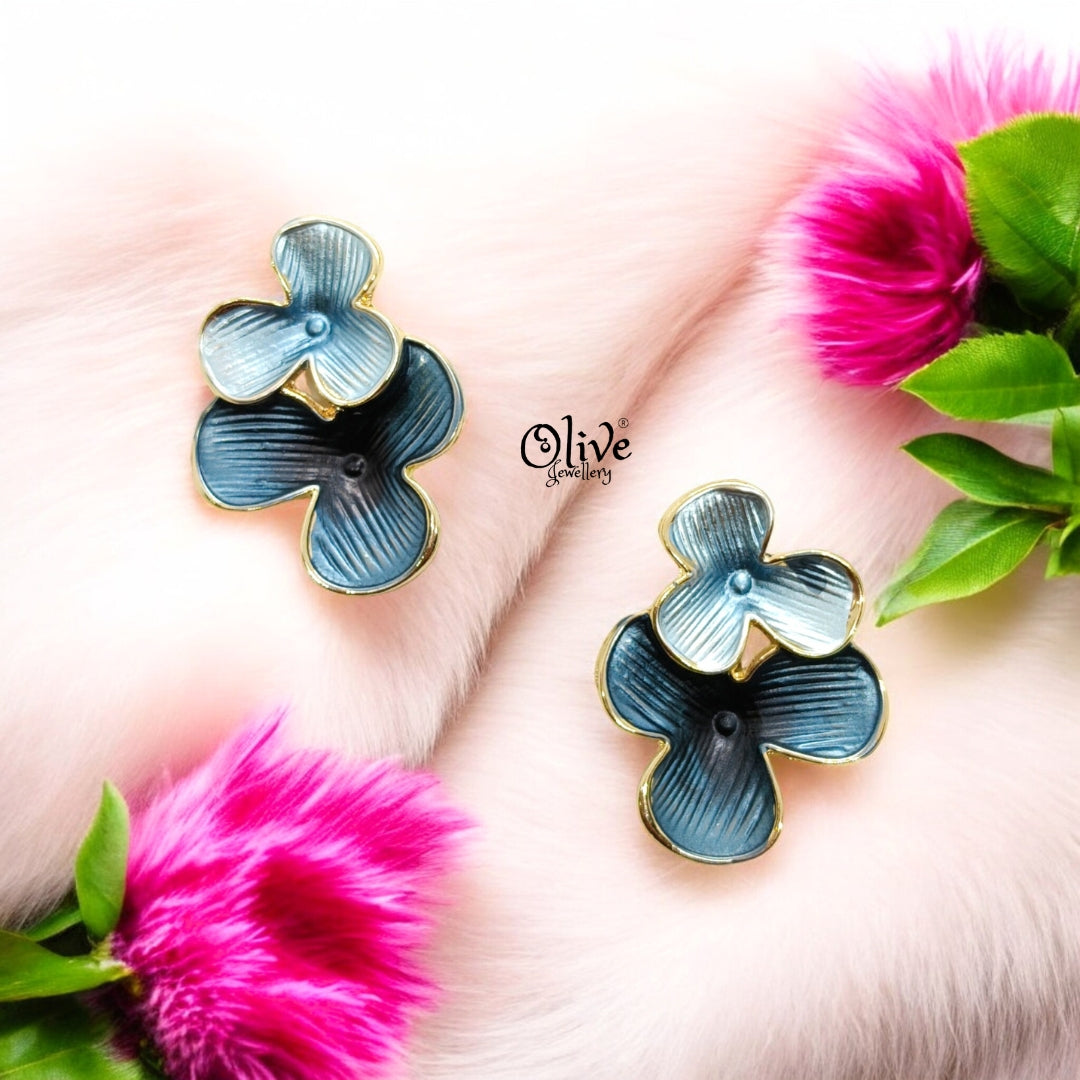 Enamel Earrings - 1197