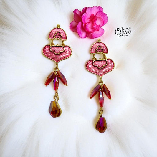 Enamel Earrings - 1203