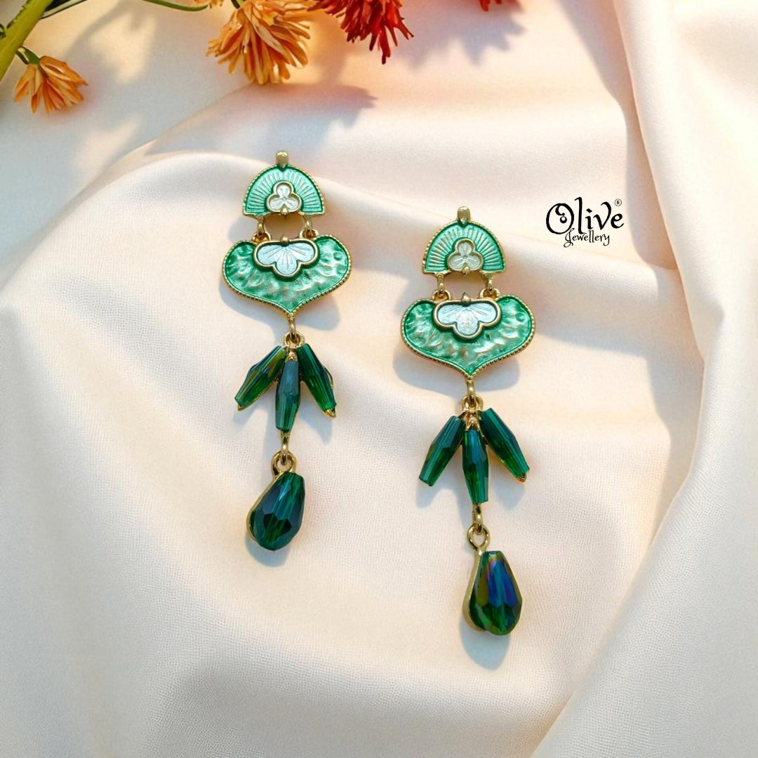 Enamel Earrings - 1203