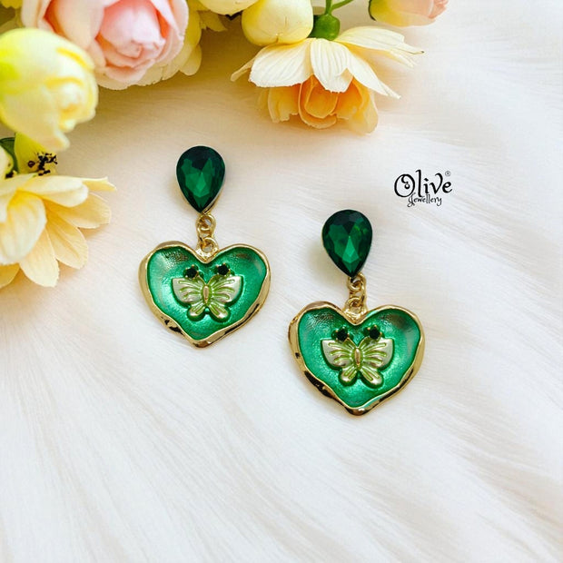 Enamel Earrings - 1209