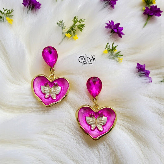 Enamel Earrings - 1209