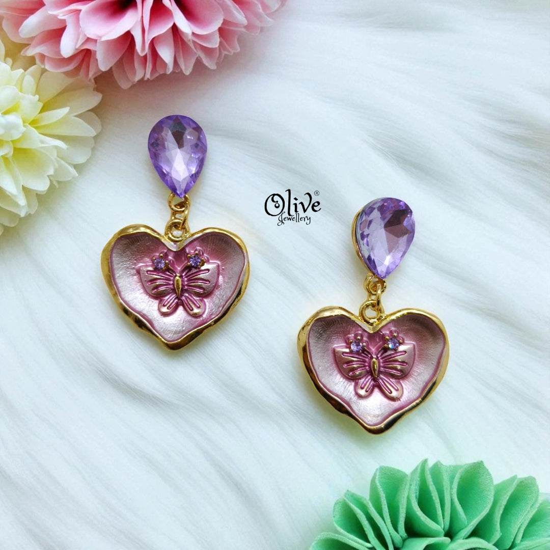 Enamel Earrings - 1209