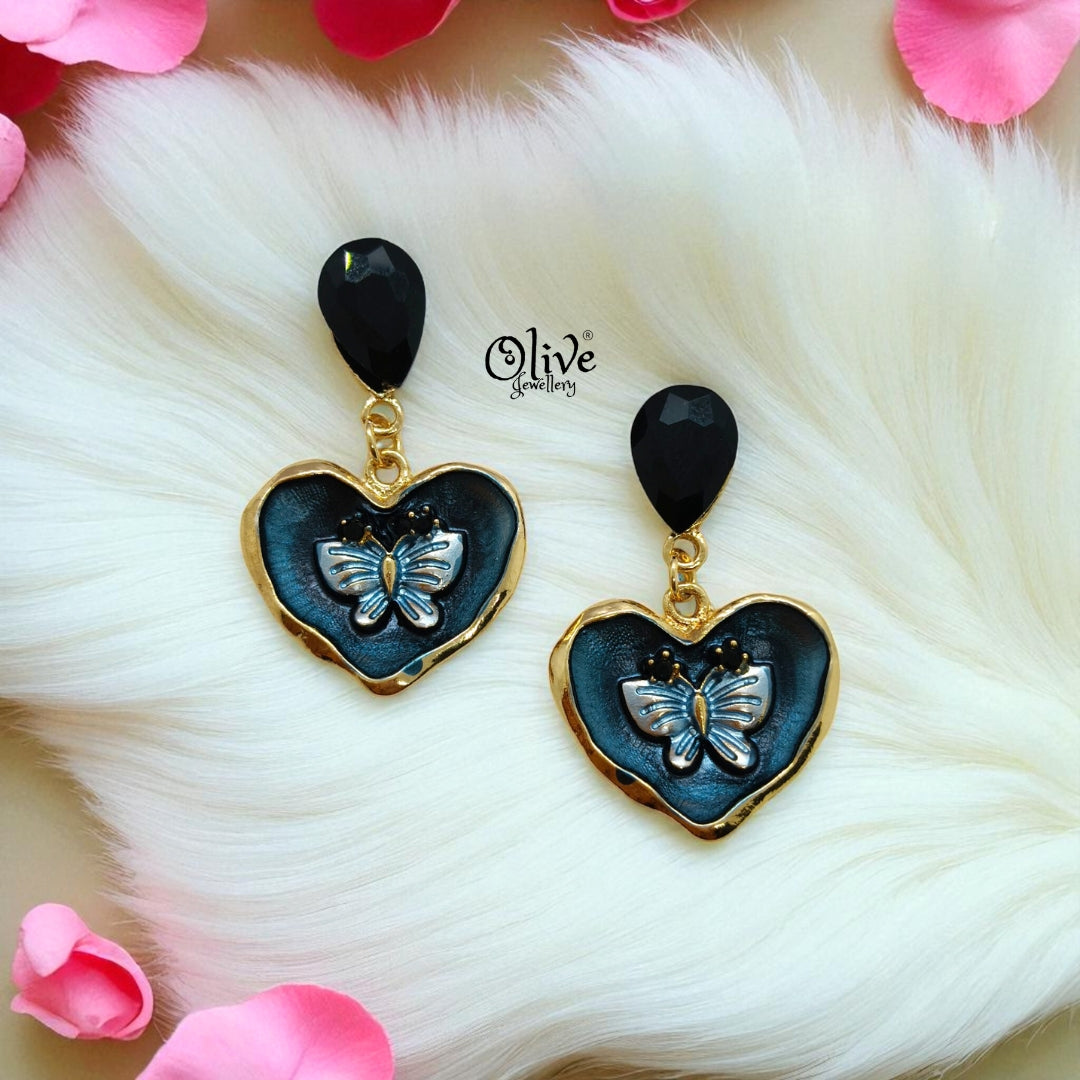 Enamel Earrings - 1209