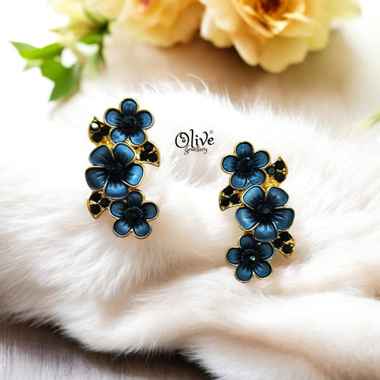 Enamel Earrings - 1215