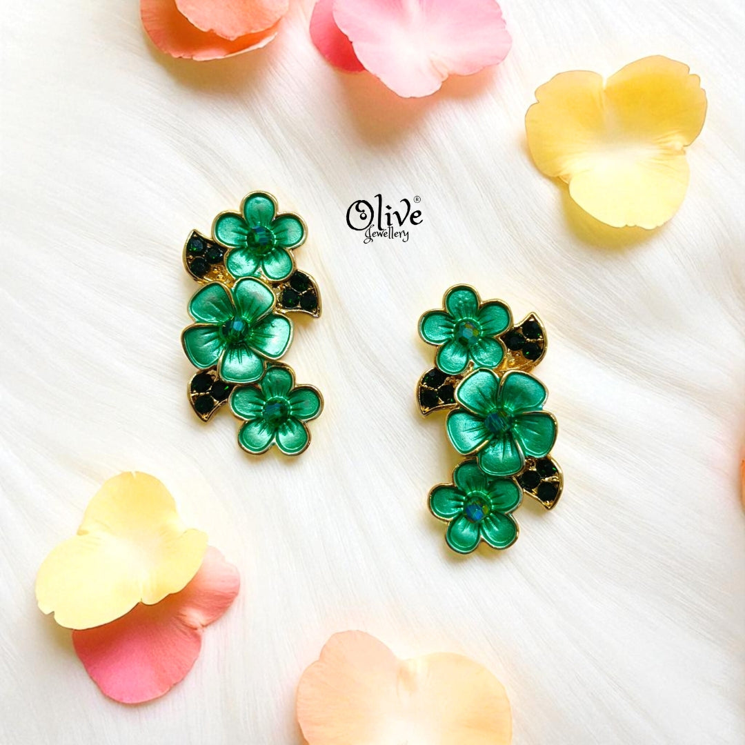 Enamel Earrings - 1215