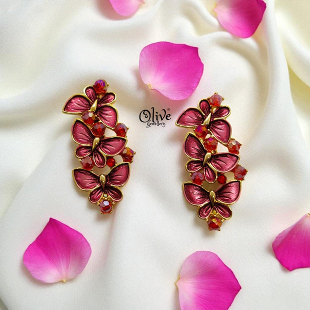 Enamel Earrings - 1221