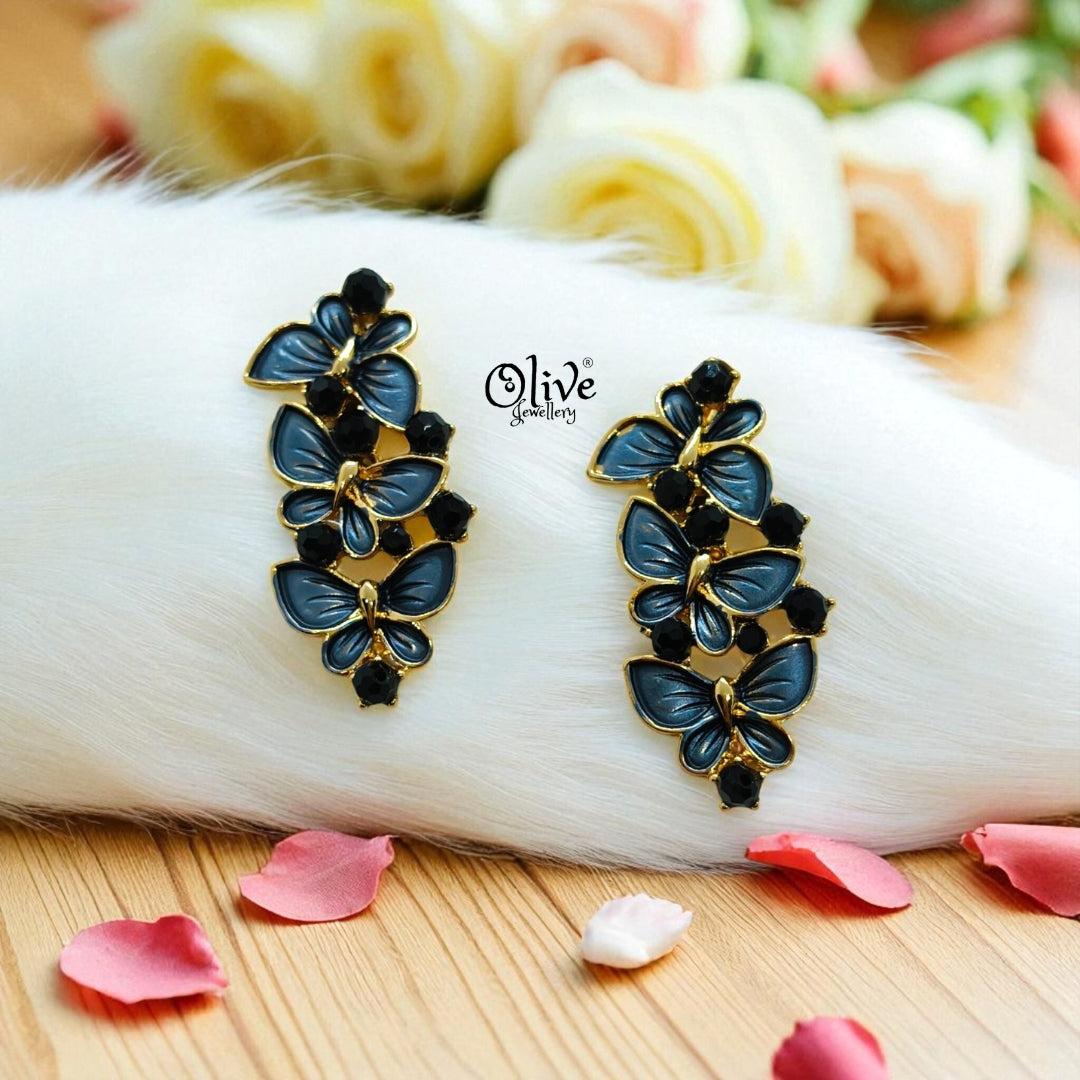 Enamel Earrings - 1221