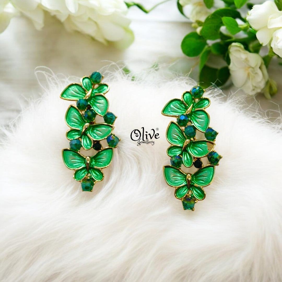 Enamel Earrings - 1221