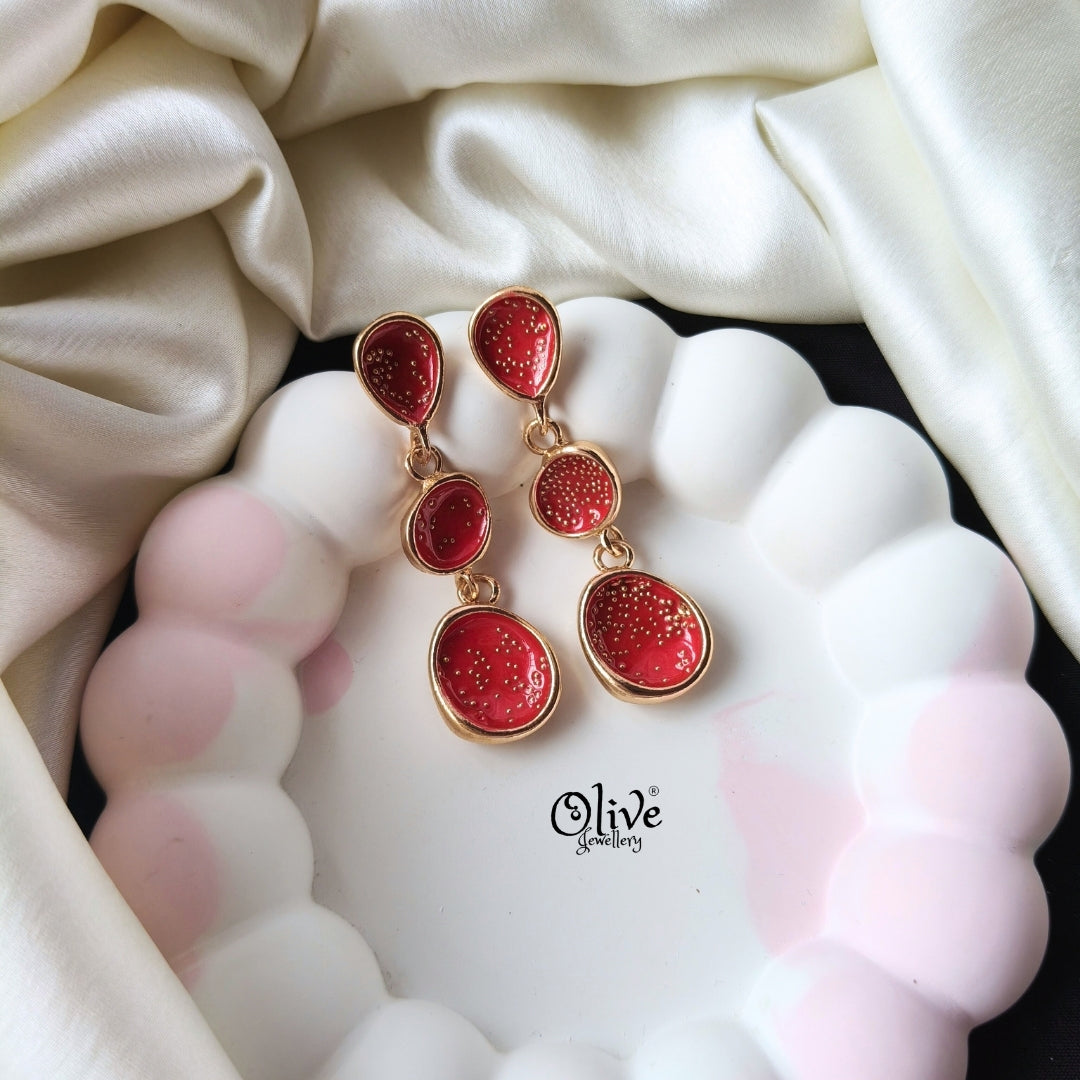 Enamel Earrings -1287