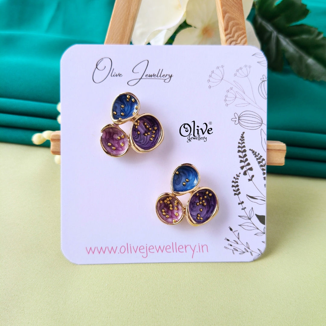 Enamel Earrings -1296