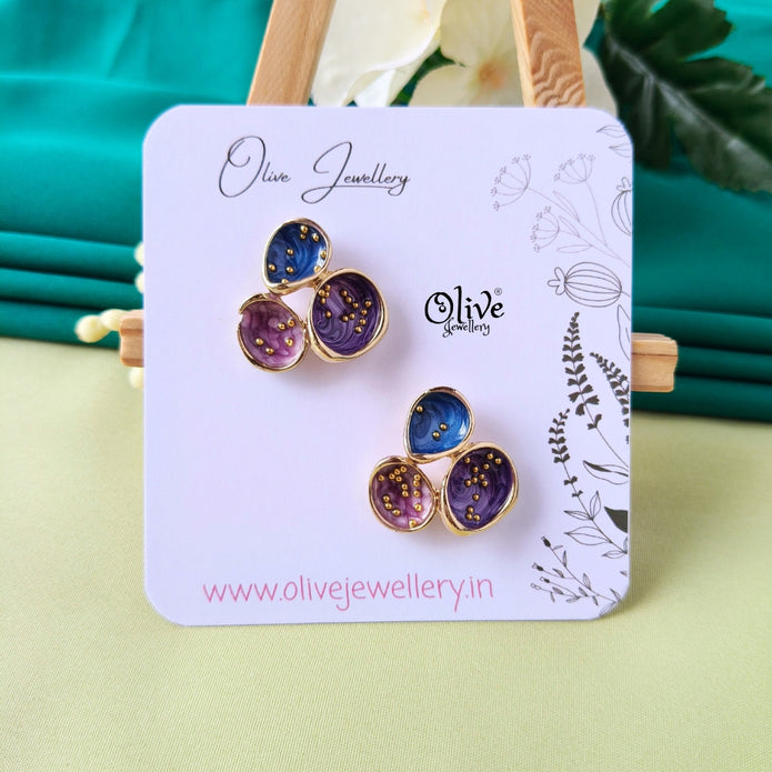 Enamel Earrings -1296