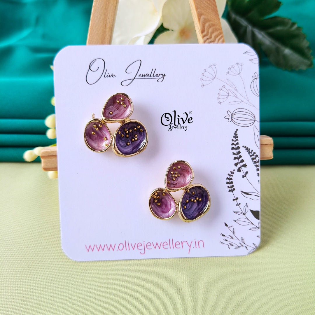 Enamel Earrings -1296